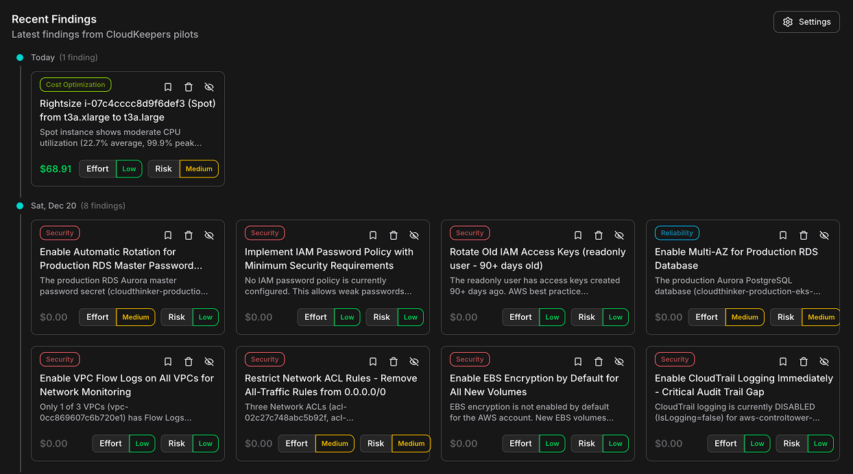 AI-Powered Cloud Guardrails Dashboard